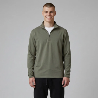 Half-Zip Pullover Jacket – Pine Green