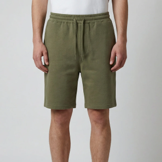 Relaxed Sweat Shorts – Olive Green