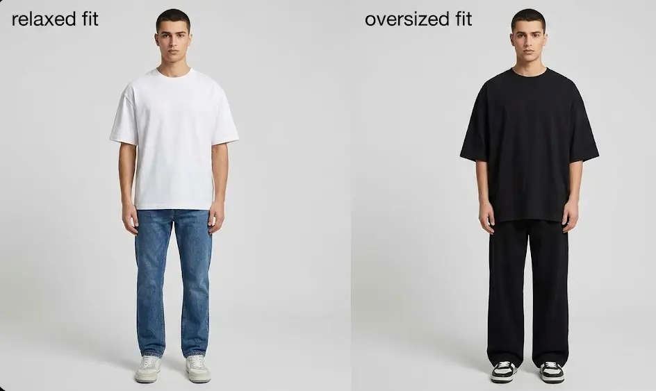 Relaxed Fit vs Oversized